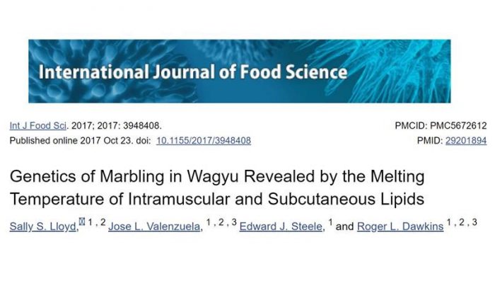 Genetics Of Marbling In Wagyu Revealed By The Melting Temperature Of Intramuscular And Subcutaneous Lipids